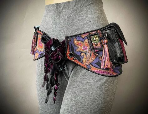 Dark Fairy Fantasy Hip Bag, Festival Hip Bag, Costume Belt Bag, Renaissance Festival, Fairy Core, Elf Costume, Rave Wear, Fun Utility Belt - Etsy Festival Fairy, Wardrobe Revamp, Festival Belt, Elf Costume, Dark Fairy, Utility Belt, Japanese Embroidery, Belly Dancing, Rave Wear