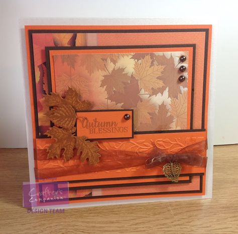 Autumn Blessings, Crafters Companion Cards, Papercraft Ideas, Men's Cards, Autumn Cards, Card Crafting, Autumn Morning, Card Collection, Crafters Companion