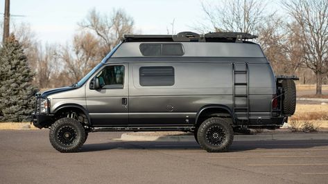 E350 Camper Van, Ford E350 4x4, Camper Van Exterior, Ford E350 Van Conversion, 4x4 Van For Sale, Econoline Camper Van, Ford Custom Van, Ford Van Conversion, Lifted Van