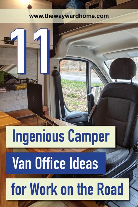 To get you started in your camper van office planning process, here are some camper van office ideas that we have gathered just for you. Van Conversion Office, Day Van Conversion, Van Office, Office Ideas For Work, Diy Van Conversions, Small Caravans, Van Bed, Van Storage, Build A Camper Van