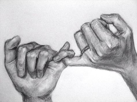 Drawing Of Pinky Promise, Hands Pinky Promise Drawing, Pinkie Promise Drawing, Pinky Promise Drawing Reference, Pinky Promise Sketch, Things To Draw Pencil, Ap Art Drawing, Pinky Promise Aesthetic, Pinky Promise Art