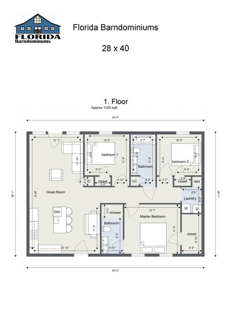 Barndominium Floor Plans With Playroom, 40 X 60 Barndominium, Floor Plans With Pool, 1 Story Barndominium Floor Plans, Barndominium House Plans, House Plans 2 Story, Barndominium House, 3 Bedroom Floor Plan, Victorian Style House