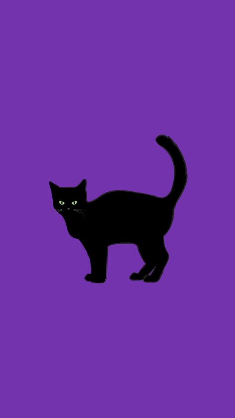 #blackcat #spooky #spookyseason #purple #creepy #iphone #iphonewallpaper #wallpaper Dark Purple Halloween Wallpaper, Purple Halloween Widgets, Purple Spooky Aesthetic, Purple Halloween Aesthetic, Purple Halloween Wallpaper, Halloween Screensavers, Halloween Iphone Wallpaper, Halloween Widget, Purple Ios