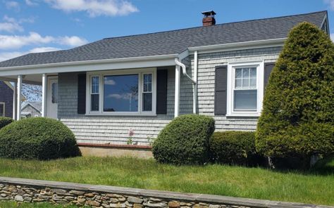 A GAF Timberline HDZ Roofing System in Charcoal provides this New Bedford, MA customer peace of mind! #NewBedfordMA #roofing #roofingcontractor #roof #GAFroof #roofingshingles #shingles #roofingsystem #HDZshingles #GAFHDZ #contractor #homeimprovement Slatestone Gray Roof Shingles, Colonial Slate Roof Shingles, Gaf Timberline Shingles, Gaf Timberline Hdz Barkwood Shingles, Gaf Timberline Hdz Shingles Charcoal, New Bedford, Roofing Contractors, Virtual Design, Roof Shingles