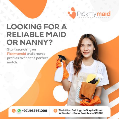 Are you tired of the endless search for a maid? Fear not! Our service is here to help you discover the ideal maid or nanny who perfectly aligns with your preferences. Say goodbye to the hassle and let us find the right match for you. For More Info. Call Us: 📞+971563561098 #pickmymaid #nanny #nannyagency #housemaids #reliablemaid #homecare #babysitters #dubai #baby #housekeeping #lovethelifeyoulive #uae Nanny Agency, Creative Posters, The Endless, Nanny, Vision Board, Dubai, Let It Be, Quick Saves, Art