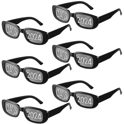 PRICES MAY VARY. Ample Quantity for Widespread Joy: be ready for instant fun with our pack of 6 graduation eyeglasses; Suitable for sharing with family, they make for an excellent addition to the 2024 graduation decorations, enriching the celebration with joy and laughter Quality Material for Enduring Performance: these 2024 graduation eyeglasses are constituting from quality PC materials; The lightweight and colorless design makes them suitable for long time wear without distortion or breakage, Senior Glasses Ideas, Senior Sunglasses, Class Of 2024 Aesthetic, Prom Sunglasses, Senior Glasses, Prom Glasses, Graduation Sunglasses, Sunglasses Decoration, 2024 Sunglasses