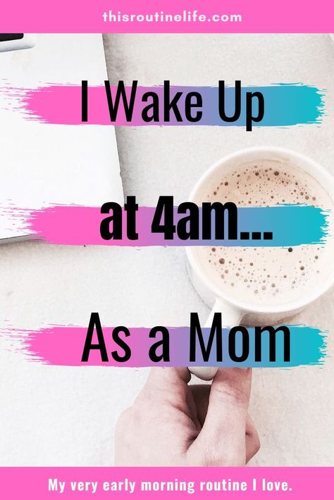 As a mom, your mornings can feel chaotic and out of control. The key to feeling more productive and organized in the morning is by creating a morning routine. Read about my morning routine and tips on you can create a morning schedule that that makes you feel productive and ready to face the day. Includes free printable - morning routine checklist. |morning|routine|stay-at-home mom|mom morning routine| productive morning routine|free printable 4am Routine, 4am Morning Routine, Mom Morning Routine, Daily Routine Activities, Routines For Moms, Morning Schedule, Routine Inspiration, Create A Morning Routine, Morning Routine Productive