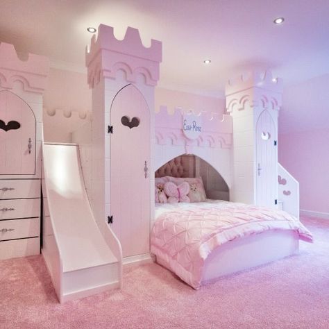 Girls Room Bunk Beds, Castle Bedroom Kids, Princess Bunk Beds, Princess Kids Room, Princess Castle Bed, Bunk Beds For Girls Room, Bunk Beds For Boys Room, Bed For Girls Room, Girls Bunk Beds