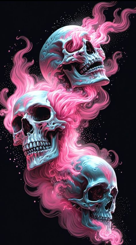 Pink Skull Wallpaper, Sugar Skull Art Drawing, Trippy Skull, Skull Artwork Illustrations, Skull Wallpapers, Colorful Skull Art, Black Skulls Wallpaper, Skull Quote, Sugar Skull Artwork