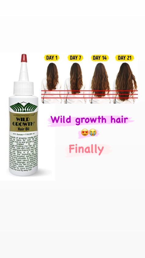 Wild Growth Hair Oil How To Use, Wild Growth Hair Oil Before And After, Wild Growth Oil, Wild Growth Hair Oil, Hair Oil Recipe, Wild Growth, Longer Hair Growth, Hair And Skin Vitamins, Black Hair Growth