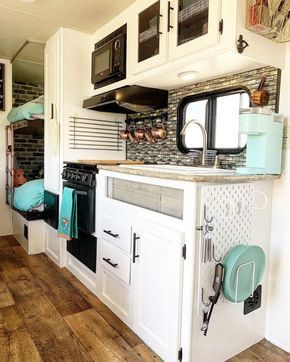 Decorating Your Rv, Rv Interior Remodel, Beige Couch, Wallpaper Luxury, Trailer Decor, Diy Camper Remodel, Rv Makeover, Diy Rv, Rv Renovations