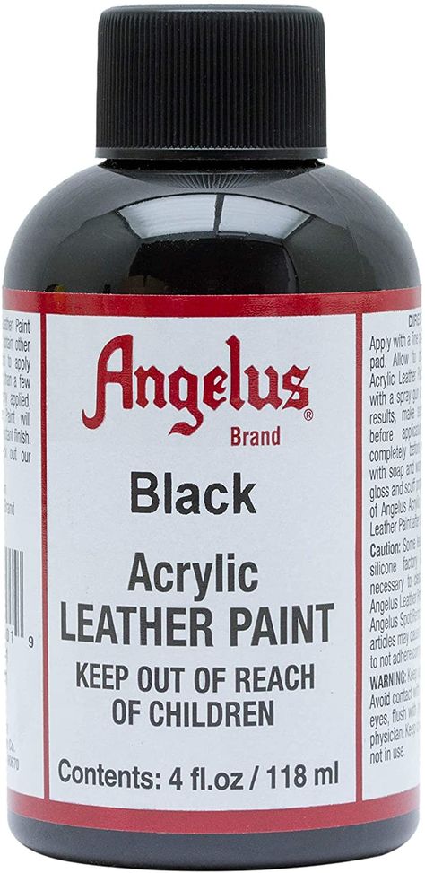 Angelus Leather Paint 4 Oz Black: Amazon.ca: Home & Kitchen Paint For Furniture, Paint Black, Couch And Loveseat, Paint Types, Leather Paint, Small Business Branding, Black Acrylics, Painting Furniture, Sewing Stores