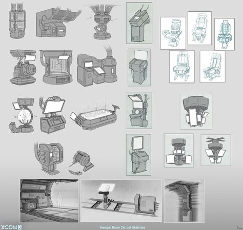 ArtStation - Avenger Concepts for XCOM 2, Piero Macgowan Sci Fi Laboratory Concept Art, Sci Fi Environment Concept Art, Scifi Environment, Interior Concept Art, Sci Fi Props, Space Ships Concept, Spaceship Interior, Space Ship Concept Art, Props Concept