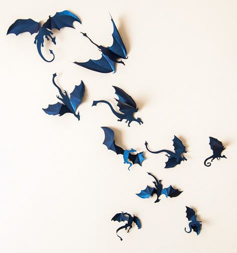 Game Of Thrones Decor, Game Of Thrones Premiere, Boys Room Blue, Game Of Thrones Gifts, Game Of Thrones Party, Dragon Wall Art, Dragon Silhouette, 3d Dragon, Game Of Thrones Dragons