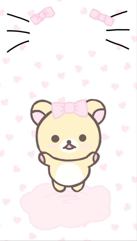 Rilakuma Wallpapers, Rilakkuma Wallpaper, Pink Wallpaper Hello Kitty, Iphone Wallpaper Kawaii, Hello Kitty Backgrounds, Iphone Homescreen Wallpaper, Iphone Wallpaper App, Sanrio Wallpaper, Hello Kitty Iphone Wallpaper