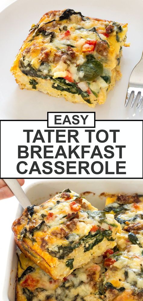 Tater Tot Bake, Bacon Recipes Breakfast, Tot Breakfast Casserole, Weekend Brunch Recipes, Easy Breakfast Casserole Recipes, Chef Savvy, Tater Tot Breakfast Casserole, Christmas Brunch Recipes, Healthy Breakfast Casserole