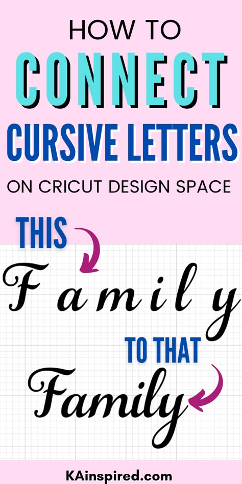 Cricut Lettering Fonts, Letters Cricut, How To Make Letters, Fonts Cricut, Cricut Explore Air Projects, Cursive Words, Letter Spacing, Cricut Help, How To Use Cricut