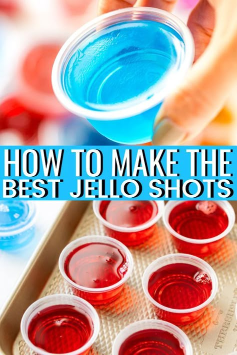 Easy Fruity Cocktails, Cherry Jello Shots, Rum Jello Shots, Strawberry Jello Shots, Easy Jello Shots, Making Jello Shots, Jello Shooters, Best Jello Shots, How To Make Vodka