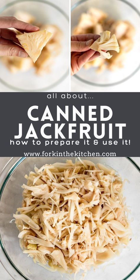 If you’ve ever wondered “what is jackfruit?!“, or what it tastes like, or how you can use it, then keep on reading, because we’re going to dive into learning all about jackfruit! Recipe ideas included, too! Fresh Jackfruit Recipes, Jackfruit Vegan Recipes, Jackfruit Recipe, How To Cook Jackfruit, Raw Jackfruit, Canned Jackfruit, Jackfruit Recipes, Vegetarian Life, Plant Based Diet Recipes