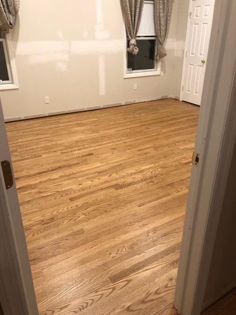 New plus older red oak hardwood floors with Bona Nutmeg stain pics! Modern Red Oak Floors, Red Oak Hardwood Floors Stains, Hardwood Floor Stain Colors, Bruce Hardwood Floors, Oak Floor Stains, Floor Stain Colors, Wood Floor Stain Colors, Oak Hardwood Floors, Red Oak Hardwood Floors