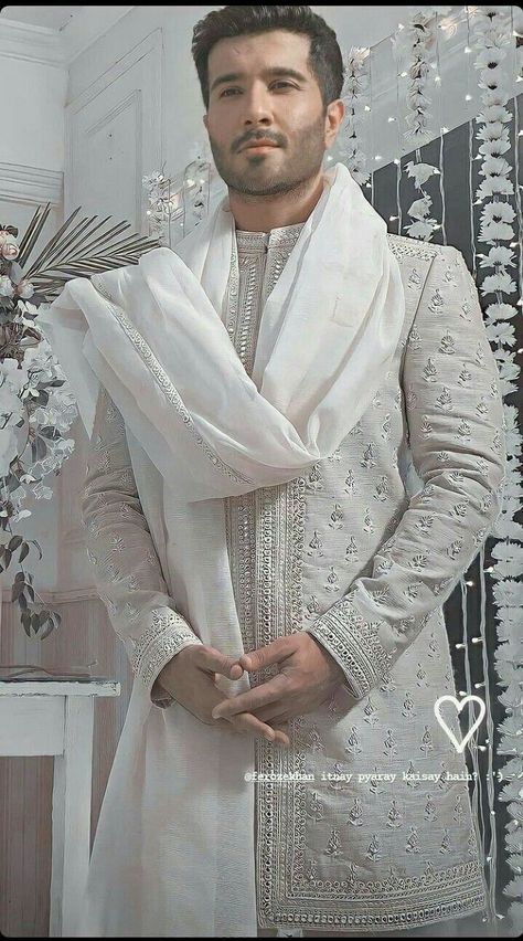 Turkish Men Wedding Outfit, Pakistani Mens Wedding Outfits, Desi Men Wedding Outfit, Men’s Nikkah Outfit, Nikah Dress Men, Mens Nikkah Outfit, Nikkah Outfit Men, Pakistani Groom Wear, Pakistani Groom Outfits For Men