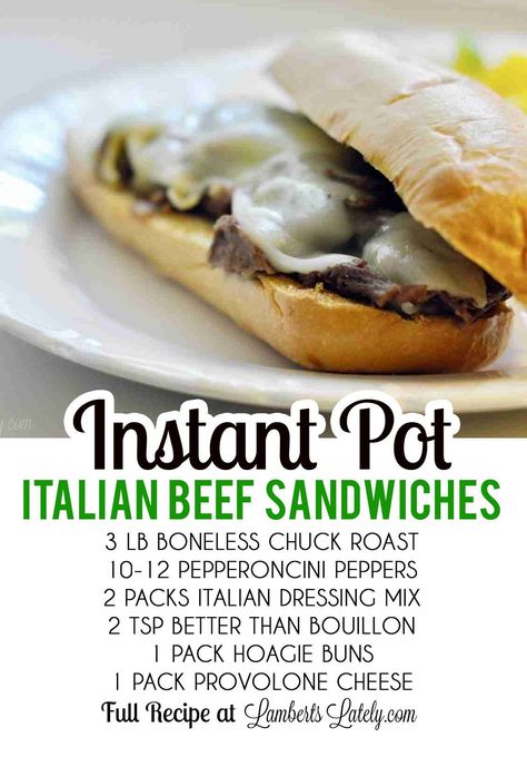 This recipe for Instant Pot Italian Beef Sandwiches is perfect for a weeknight dinner. Can be prepped easily in a pressure cooker and is kid-approved! Sourdough Sandwich Recipes, Instant Pot Italian Beef, Instant Pot Italian, Instant Pot Freezer Meals, Italian Beef Sandwiches, Italian Dressing Mix, Beef Sandwiches, Pepperoncini Peppers, Sourdough Sandwich