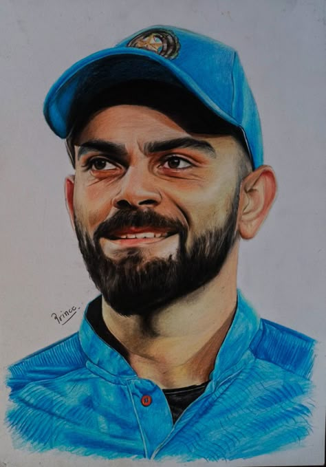 Sketch Artist Colour Pencil sketch Virat fans Virat Kohli sketch Cricketer lover Indian cricketers Colour Potrait Drawing, Virat Kohli Colour Pencil Sketch, Virat Kohli Grid Drawing, Virat Kohli Portrait Sketch, Virat Kohli Painting Easy, Virat Kohli Sketch Pencil Easy, Virat Kohli Stencil Art, Virat Drawings, Virat Kholi Sketches