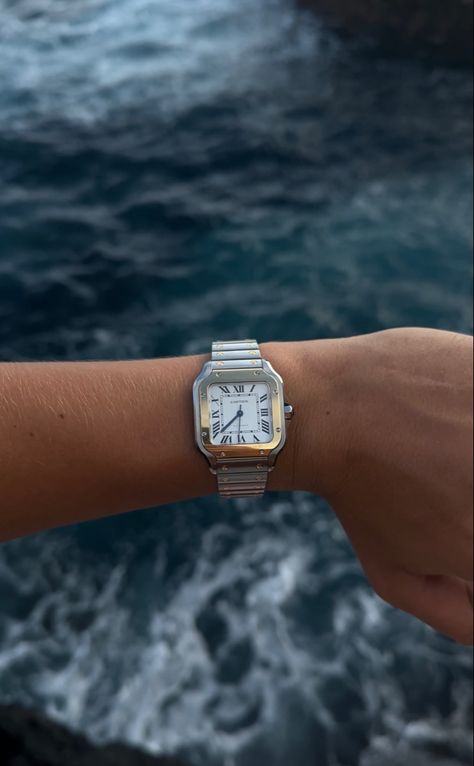 Cartier Aesthetic, Cartier Santos Watch, Cartier Watches Mens, Wealthy Lifestyle Luxury, Cartier Watches Women, Mens Watch Brands, Vintage Swatch Watch, Trendy Watches, Cartier Men