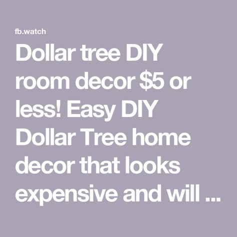 Dollar tree DIY room decor $5 or less!  Easy DIY Dollar Tree home decor that looks expensive and will give your home a high end look on a budget. This... | By Glue Guns & Roses | Hey, I'm Megan. Welcome back.
In this video, we're making five different Dollar Tree
DIYs. Okay, so I'm totally stoked about this video. Not
only are all these DIYs inspired by higher-end stores
like Anthropologie and West Elm. They're all really neutral
and they do not look like Dollar Tree DIYs. So, they can
pretty much be used with any style or in any room. For the
first DIY, we're using this orb from West Elm as our
inspiration. They sell for 2-9 but we're not paying that.
We're going to make two for about five Snatch up three of
these smaller wreaths from Dollar Tree. You get two for a
dollar so they come in Room Decor Dollar Tree, Hime Decor, Small Wreaths, Diy Home Decor Ideas, Craft Stash, Diy Room, Tree Diy, Dollar Store Crafts, Best Practice