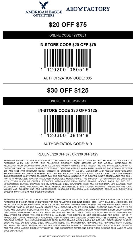 Pinned August 17th: $20 off $75 and more at American Eagle Outfitters & factory locations, or online via #promo code 42933281 #coupon via The Coupons App Birthday Coupons, Coupon Apps, Printable Coupons, Hot Mess, Life Organization, Promo Codes, Smart Shopping, American Eagle Outfitters, Dough