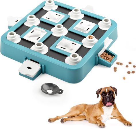 Puzzle Toys For Dogs, Become More Intelligent, Dog Toys For Boredom, Puppy Toys, Dog Puzzle Toys, Toys For Dogs, Treat Dispenser, Dog Games, Dog Puzzles