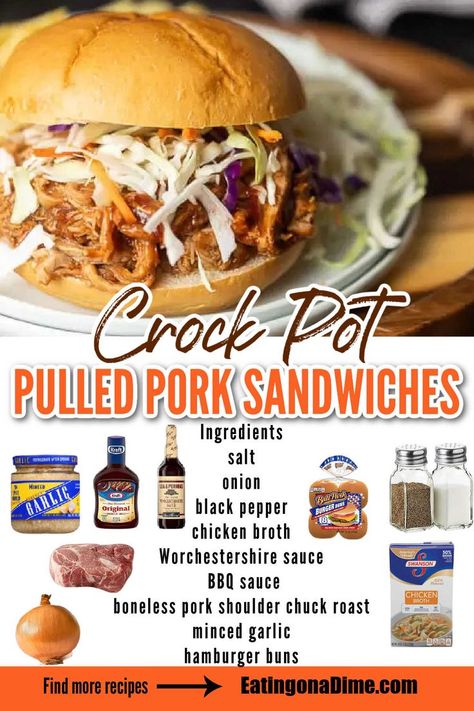 Shredded Pork Sandwiches Crockpot, Quick And Easy Pulled Pork Recipes, Pull Pork Crock Pot Recipes, How To Cook Pulled Pork In Crock Pot, The Best Crockpot Pulled Pork, Slow Cooked Pulled Pork Crock Pots, Quick Pulled Pork Crock Pot Recipes, Frozen Pulled Pork Crock Pot, Rock Pot Pulled Pork