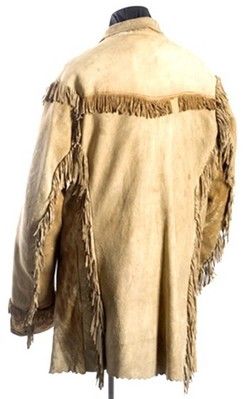 Coat; Buckskin, Shoulder Fringe, Embroidered Cuffs, Military Buttons. American Frontiersman, Indian Shield, Buckskin Jacket, Buckskin Clothing, Native Clothes, Mountain Man Shirt, Mountain Man Clothing, Tanning Hides, Mountain Man Rendezvous