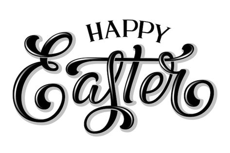 Free vector hand drawn lettering happy e... | Free Vector #Freepik #freevector #quotes-lettering #inspirational-quotes #handwritten-font #lettering Easter Fonts, Easter Poster, Illustration Typography, Handwritten Calligraphy, Holiday Promotions, Hand Drawn Lettering, Calligraphy Handwriting, Ink Illustration, Happy Easter Day