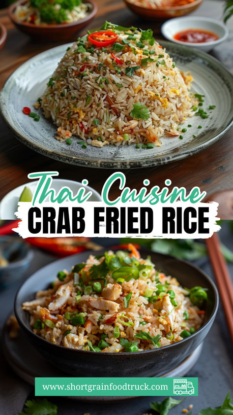 Discover delicious ways to serve this ultra-delicious in minutes Crab Fried Rice. It is a one-pan meal dining experience with exciting flavor combinations of seafood flavor! Crab Fried Rice Recipe Thai, Seafood Rice Bowl, Crab And Rice Recipes, Seafood Rice With Crab And Shrimp, Crab Rice Bowl, Crab And Rice, Lobster Fried Rice, Seafood And Rice, Crab Fried Rice Recipe