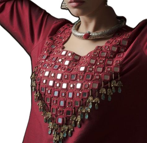 Machine Work Kurti Design, Navratri Work Blouse, Kachi Work Blouse, Mirror Work Embroidery Kurti, Mirror Work Kurti Design, Fancy Dress Patterns, Mirror Work Kurti, Mirror Work Dress, Embroidery Patterns Flowers