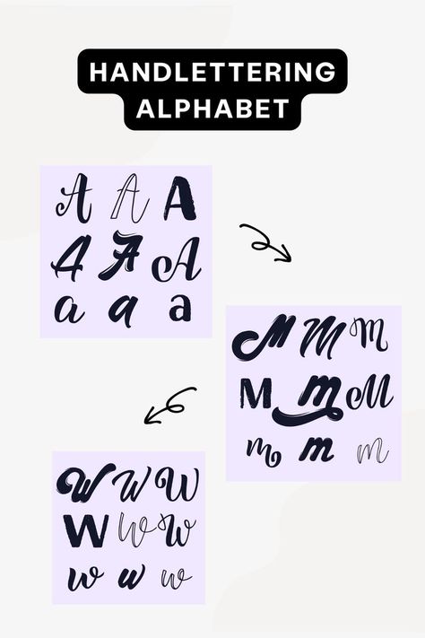 Alphabet Handlettering, Handlettering Abc, Handlettering Alphabet, Handlettering Inspiration, Hand Lettering Alphabet, Lettering Alphabet, Hand Lettering, Alphabet, Pins