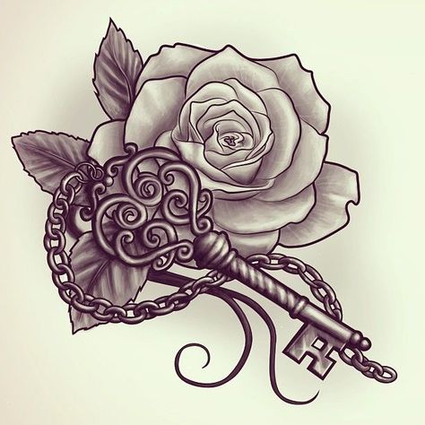 Whoa ! | Tattoo Ideas Central Tattoo Painting, Key Tattoos, Key Tattoo, Free Tattoo Designs, Kunst Tattoos, Marquesan Tattoos, Hawaiian Tattoo, Geniale Tattoos, Rose Tattoo Design