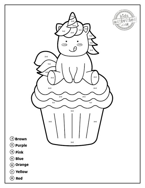 Unicorn Color By Number Addition Worksheets Unicorn Worksheets Free Printable, Unicorn Color By Number, Family Binder Free Printables, Unicorn Activities, Math Coloring Pages, Addition Coloring Worksheet, Color By Number Addition, Addition Worksheet, Cupcake Coloring Pages