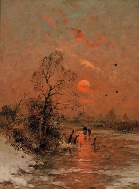 (4) Francisco Ribeiro (@fraveris) / X Fotografi Vintage, European Paintings, Classical Art, Abstract Landscape, Beautiful Paintings, The Snow, Painting Inspiration, Classic Art, Aesthetic Art