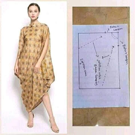 Pola Kaftan, Kaftan Pattern, Kaftan Designs, Fashion Design Patterns, Batik Fashion, Sewing Tutorials Clothes, Couture Sewing Techniques, Dress Making Patterns, Diy Clothes Life Hacks