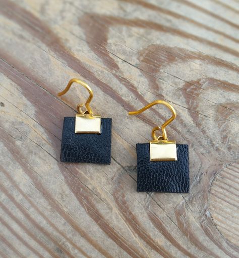 Short Earrings, Diy Leather Earrings, Elephant Jewelry, Dangle Earrings Gold, Leather Jewellery, Elephant Earrings, Gold Dangle Earrings, Lightweight Earrings, Hypoallergenic Earrings