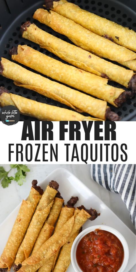 taquitos in air fryer pin for Pinterest Air Fryer Frozen Food, Six Sisters Stuff Air Fryer Recipes, Jose Ole Taquitos Air Fryer, Air Fry Taquitos Frozen, Crispitos In Air Fryer, Frozen Taquitos In Air Fryer, Air Fryer Frozen Taquitos, Air Fried Taquitos, Air Fryer Taquitos Beef