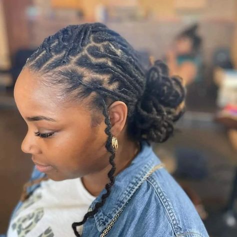 Official Dreadlock Styles For Women, Low Bun Loc Styles, Graduation Loc Styles, Professional Loc Styles For Women, Braided Loc Updo, Graduation Hairstyles, Bridal Hair Inspiration, Faux Locs Hairstyles, Beautiful Dreadlocks