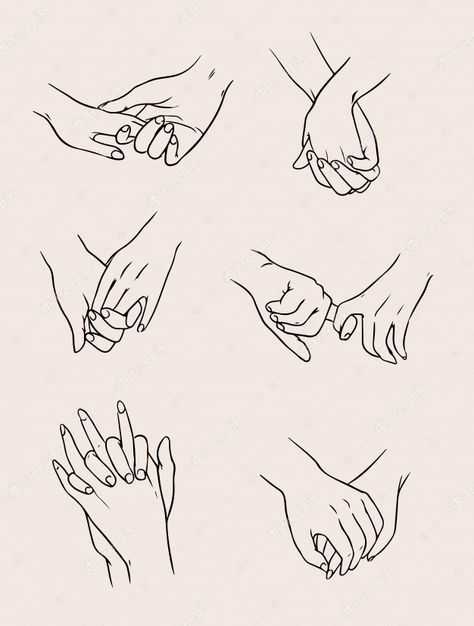 Holding Hands Sketch, Couples Holding Hands, Holding Hands Drawing, Drawings For Beginners, People Holding Hands, Girls Holding Hands, Girl Drawing Easy, People In Love, Easy Drawing Steps