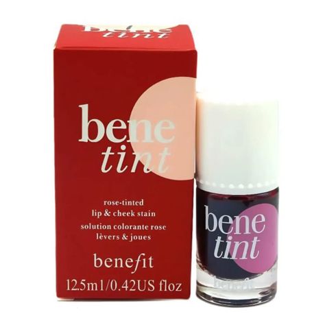 Benefit Bene Tint Rose-tinted Lip & Cheek Stain 12ml Benefit Bene Tint Rose-Tinted Lip & Cheek Stain is your go-to product for achieving a naturally radiant look. This iconic tint offers a sheer, buildable rose hue that enhances both your lips and cheeks. The lightweight, non-drying formula of Bene Tint blends effortlessly, giving you a soft, kiss-proof finish that lasts all day. Perfect for all skin tones, Bene Tint is ideal for anyone looking for a versatile tint that can be customized to... Bene Tint, Cheek Stain, Your Lips, Lip Tint, Skin Tones, Stain, Kiss, Lips, Skin