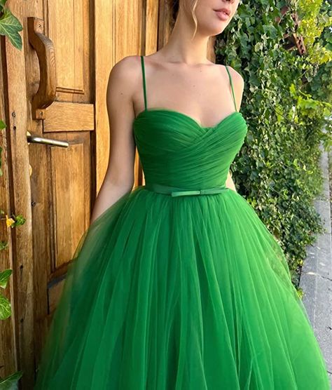 Green Tulle Gown, Sweetheart Homecoming Dress, Green Tulle, Strappy Midi Dress, فستان سهرة, Tulle Gown, Green Prom Dress, Tulle Prom Dress, Strapless Mini Dress