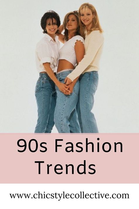 90s grunge fashion, the perfect nostaligic 90s outfit ideas. 90s Outfits Jeans, 90s Decade Outfits, 90s Friends Fashion, 90s Nyc Fashion, Easy 90s Outfit, Classic 90s Outfit, 90s Chic Fashion, Denim On Denim Outfit 90s, 90s Denim Outfit