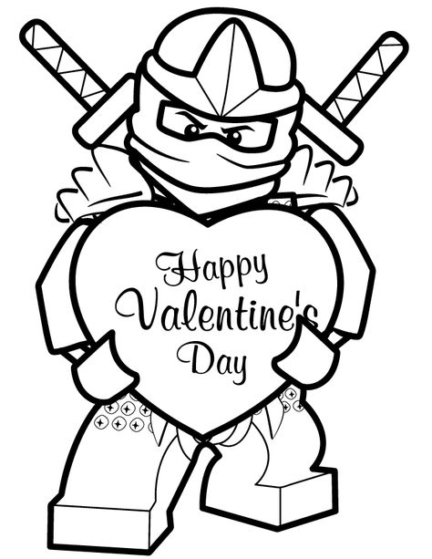 Valentines Day Coloring Pages - Best Coloring Pages For Kids Ninja Turtles Valentines, Ninjago Valentines, Ninja Valentine, Valentine Coloring Sheets, Lego Heart, Printable Valentines Coloring Pages, Selamat Hari Valentine, Turtle Coloring, Ninjago Coloring Pages