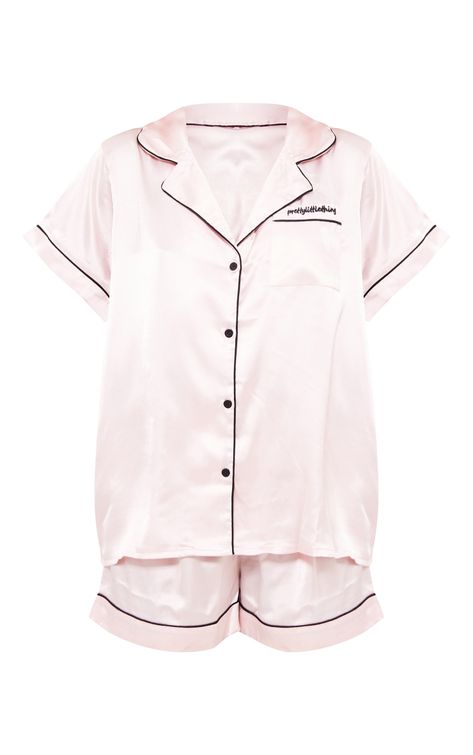 Primark Pjs Pyjama Sets, Primark Pjs, Pink Pjs, Satin Pjs, Silk Pjs, Piping Design, Silk Pyjamas, Bday List, Layering Hoodies